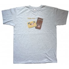 Biscuits T-Shirt (Grey) (Medium) (Retro Faded Logo)